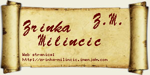 Zrinka Milinčić vizit kartica